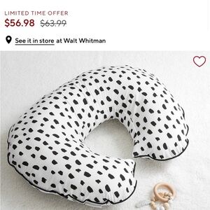 Boppy with pottery barn cover.